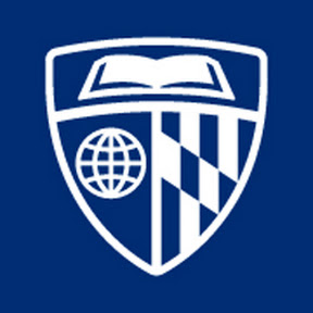 A blue and white logo of the university of maryland.