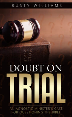 A book with the title of doubt on it.